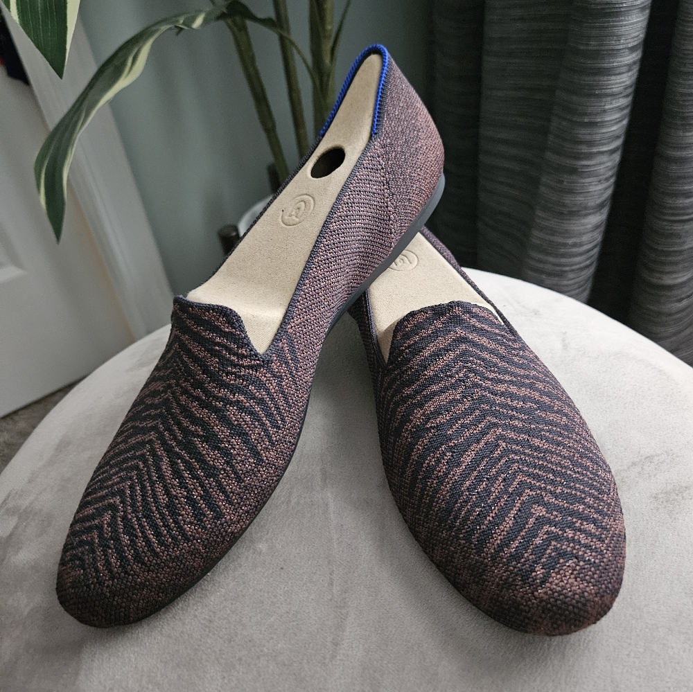Rothy's Metallic Brown and Black Loafer